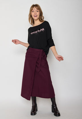 Black: Gemütliches Longsleeve aus Viskose (LENZING™ ECOVERO™) Mix für Damen [12061]