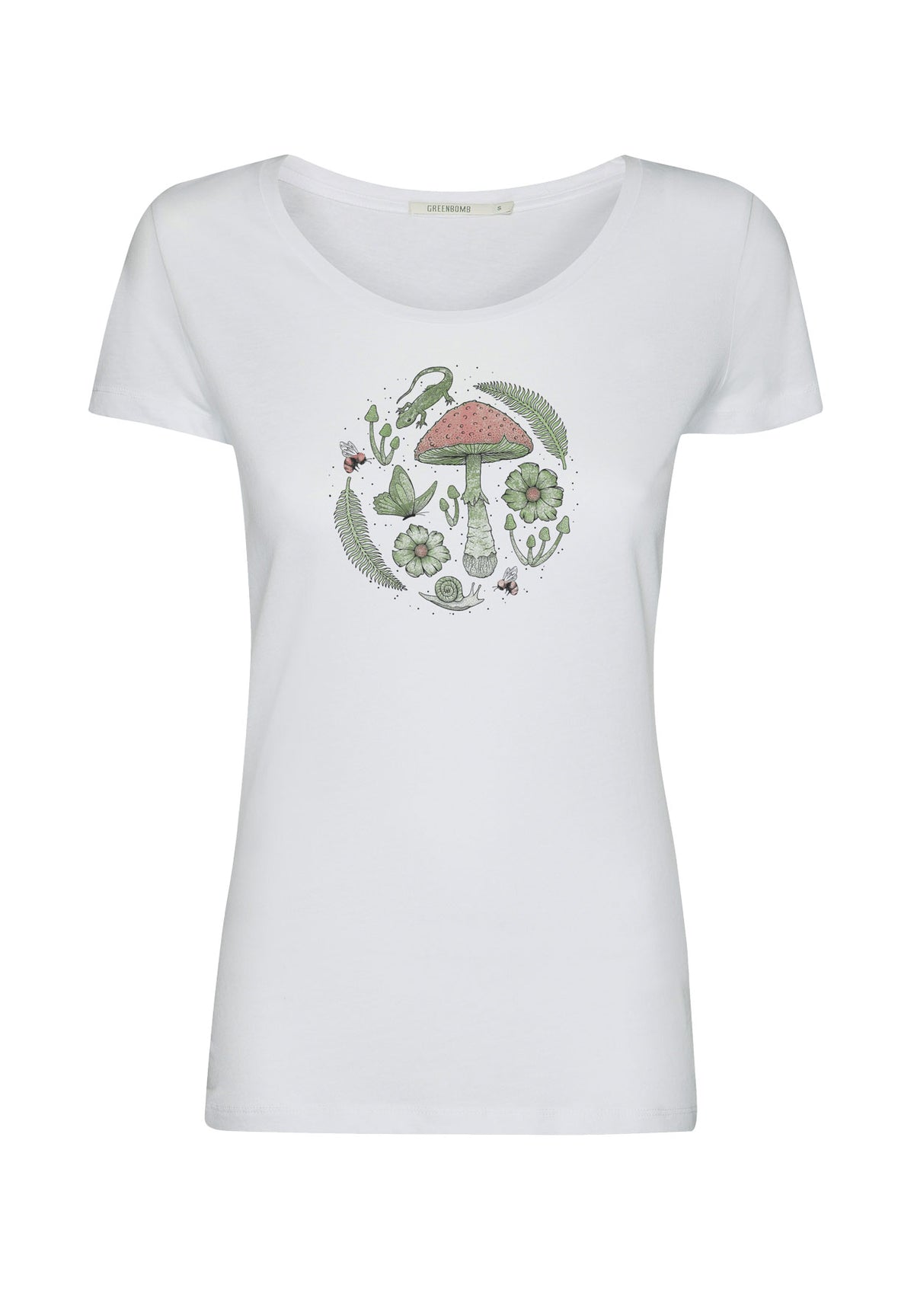White: Sportliches T-Shirt aus Bio-Baumwolle für Damen [12078]