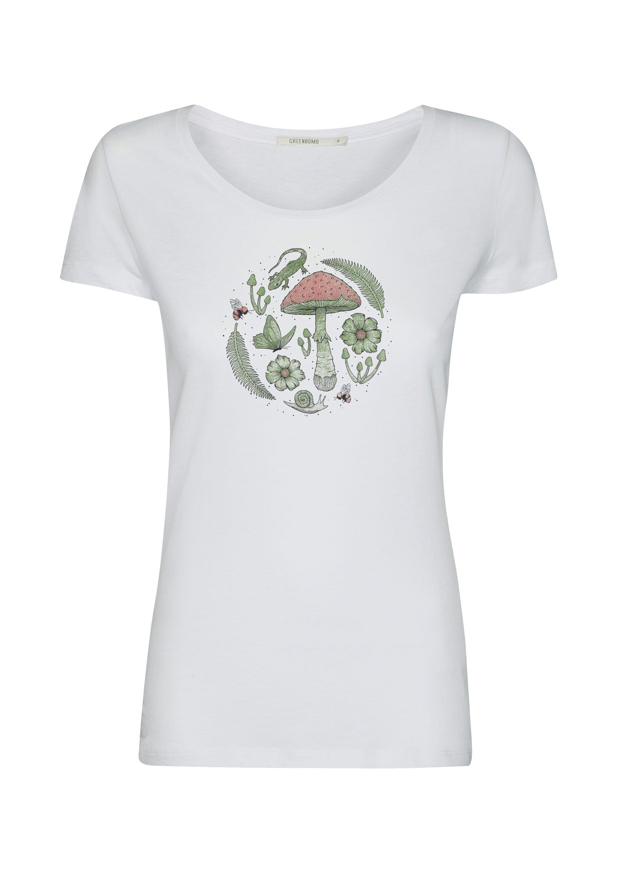White: Lässiges T-Shirt aus Bio-Baumwolle für Damen [12078]