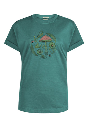 Jungle Green: Lässiges T-Shirt aus Bio-Baumwolle für Damen [12083]