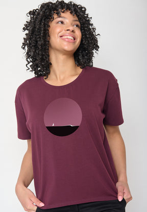 Velvet Rain: Lässiges T-Shirt aus Bio-Baumwoll Mix für Damen [12093]