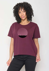 Rot:  Lässiges T-Shirt aus Bio-Baumwoll Mix für Damen [12094]