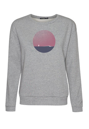 Heather Grey: Gemütliches Sweatshirt aus Bio-Baumwolle für Damen [12095]