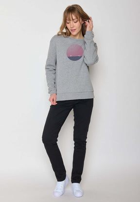 Grau:  Gemütliches Sweatshirt aus Bio-Baumwolle für Damen [12097]