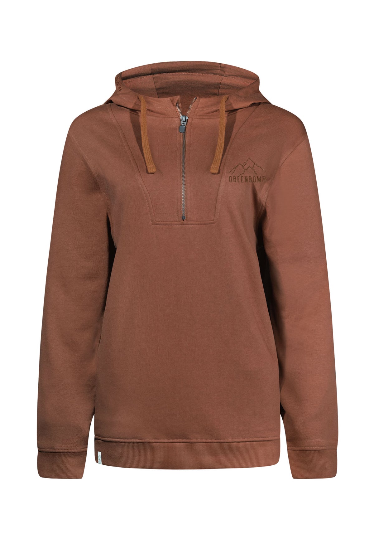 Wood Bark: Lässiger Half-Zip aus Bio-Baumwolle für Herren [12129]