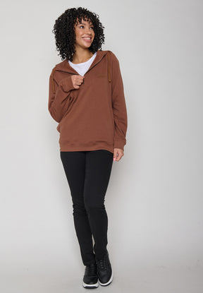 Wood Bark: Lässiger Half-Zip aus Bio-Baumwolle für Herren [12132]