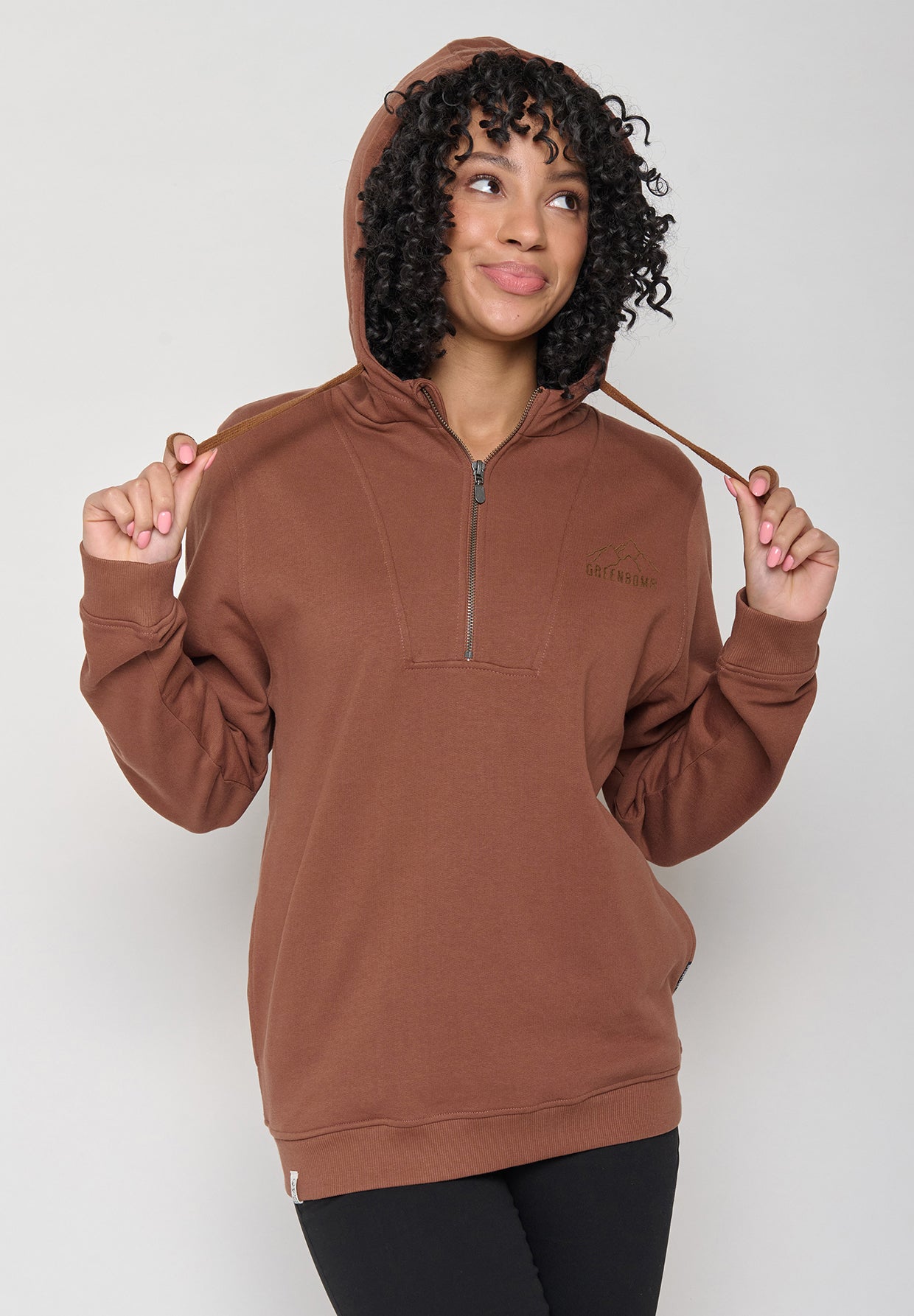 Wood Bark: Lässiger Half-Zip aus Bio-Baumwolle für Herren [12133]