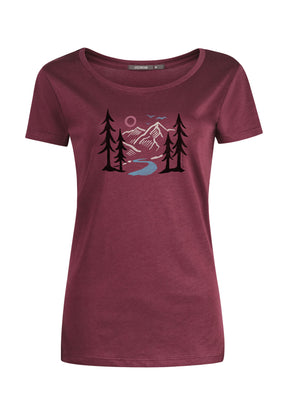 Velvet Rain: Lässiges T-Shirt aus Bio-Baumwolle für Damen [12166]