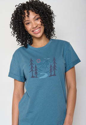 Steelblue: Lässiges T-Shirt aus Bio-Baumwolle für Damen [12173]