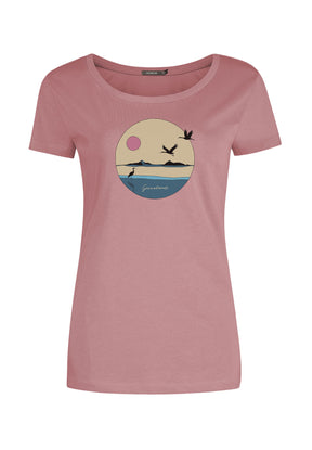 Old Rose: Sportliches T-Shirt aus Bio-Baumwolle für Damen [12182]