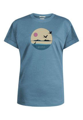 Steelblue: Lässiges T-Shirt aus Bio-Baumwolle für Damen [12186]