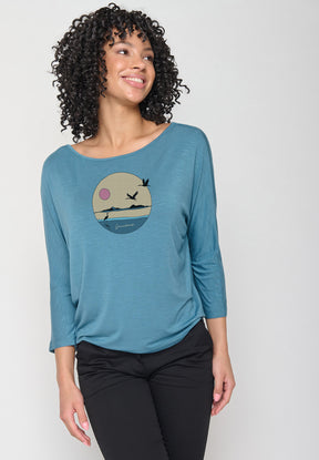 Steelblue: Lässiges T-Shirt aus Bio-Baumwolle für Damen [12189]