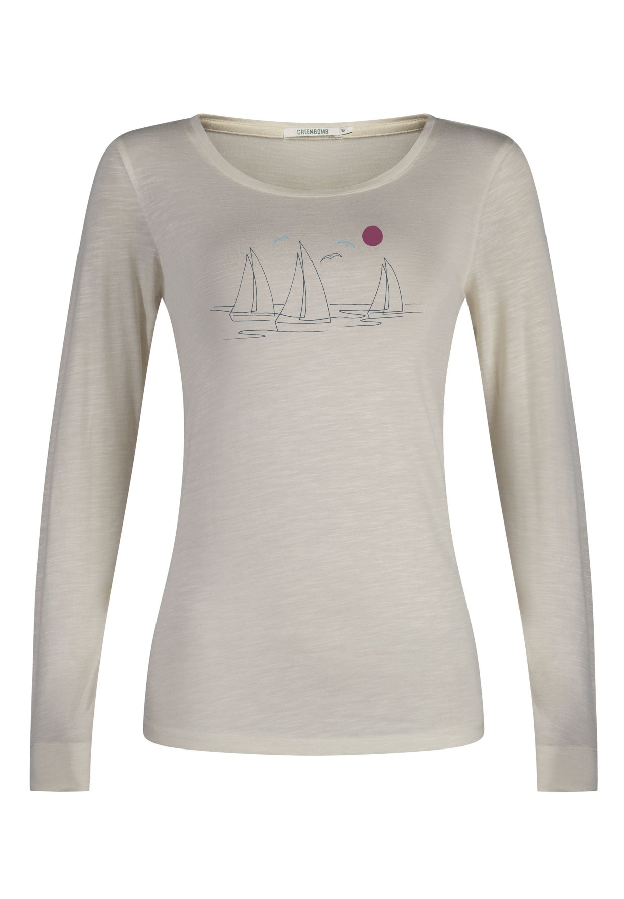 Creme White: Lässiges Longsleeve aus Viskose (LENZING™ ECOVERO™) Mix für Damen [12199]