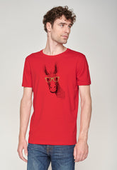 Rot:  Sportliches T-Shirt aus Bio-Baumwolle für Herren [1377]