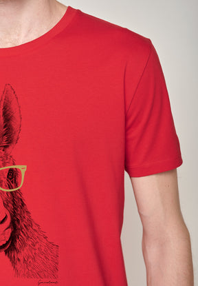 Rot:  Sportliches T-Shirt aus Bio-Baumwolle für Herren [1378]
