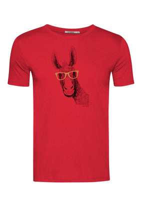 Flame Red: Sportliches T-Shirt aus Bio-Baumwolle für Herren [1380]