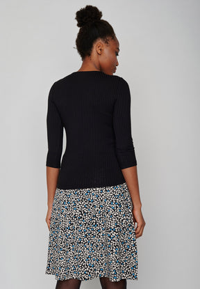 Black: Sportliches Longsleeve aus LENZING™ TENCEL™ Mix für Damen [15385]