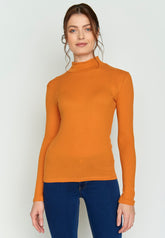 Harvest Gold: Lässiges Longsleeve aus LENZING™ TENCEL™ Mix für Damen [15395]