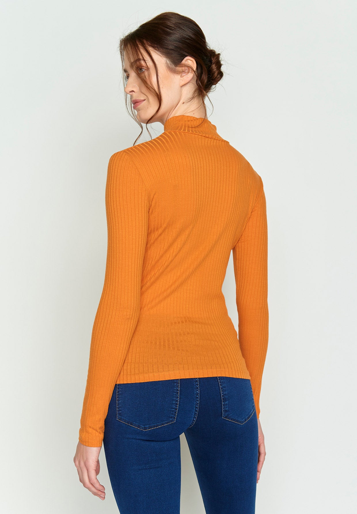 Harvest Gold: Lässiges Longsleeve aus LENZING™ TENCEL™ Mix für Damen [15396]