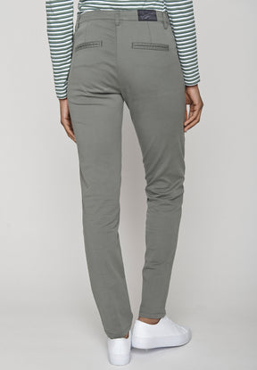 Light Grey: Gemütliche Chino aus Bio-Baumwoll Mix für Damen [15732]