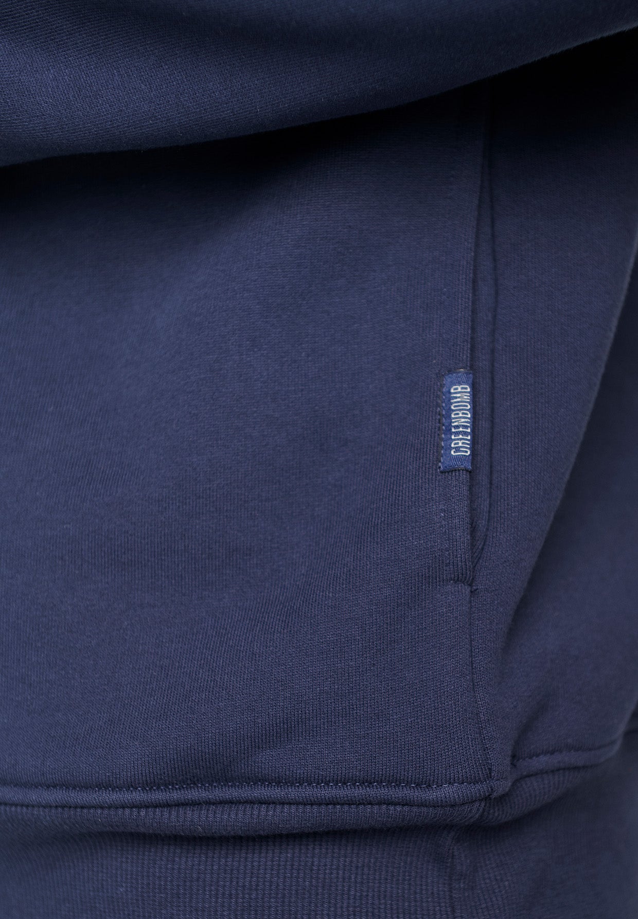 Navy: Kuschliger Hoodie aus Bio-Baumwolle für Herren [1574]