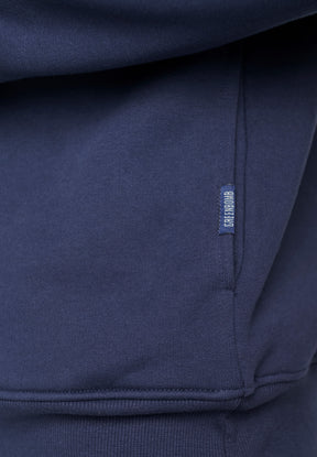 Navy: Kuschliger Hoodie aus Bio-Baumwolle für Herren [1574]