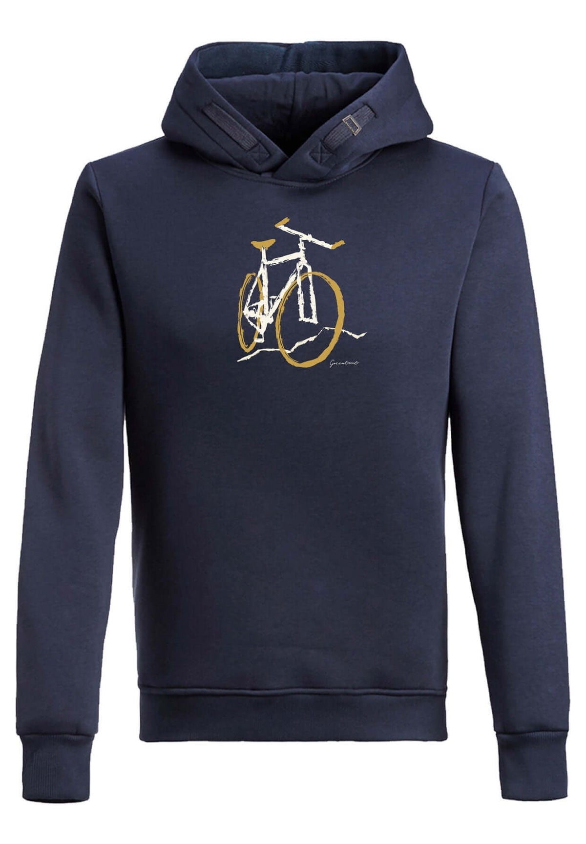 Navy: Kuschliger Hoodie aus Bio-Baumwolle für Herren [1578]