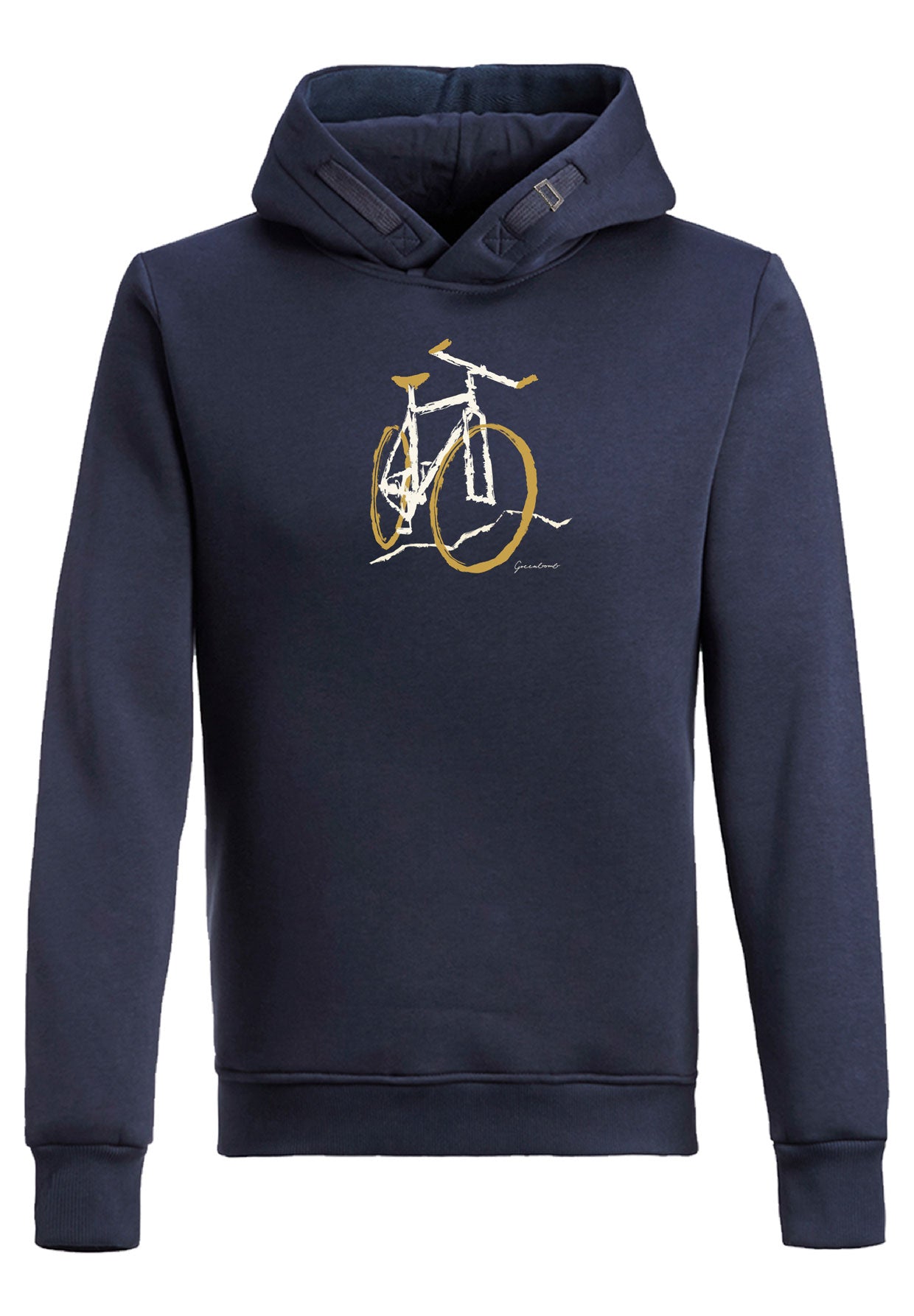 Navy: Kuschliger Hoodie aus Bio-Baumwolle für Herren [1578]