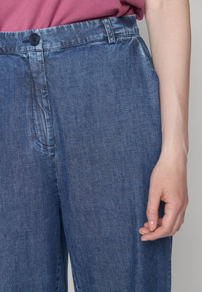 Blau:  Lässige Hose in Retro-Chic für Damen [15887]