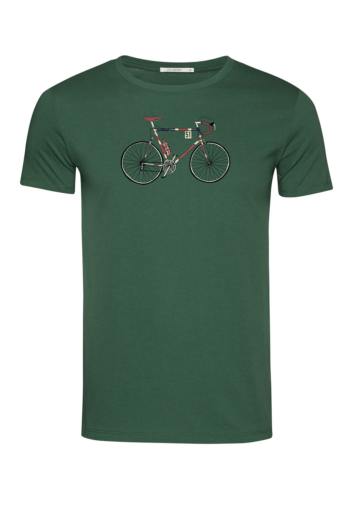 Bottle Green: Sportliches T-Shirt aus Bio-Baumwolle für Herren [15891]