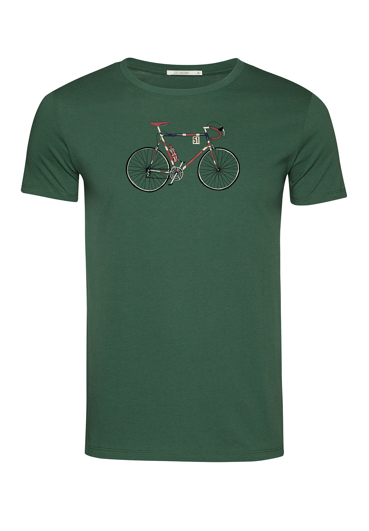 Bottle Green: Sportliches T-Shirt aus Bio-Baumwolle für Herren [15891]