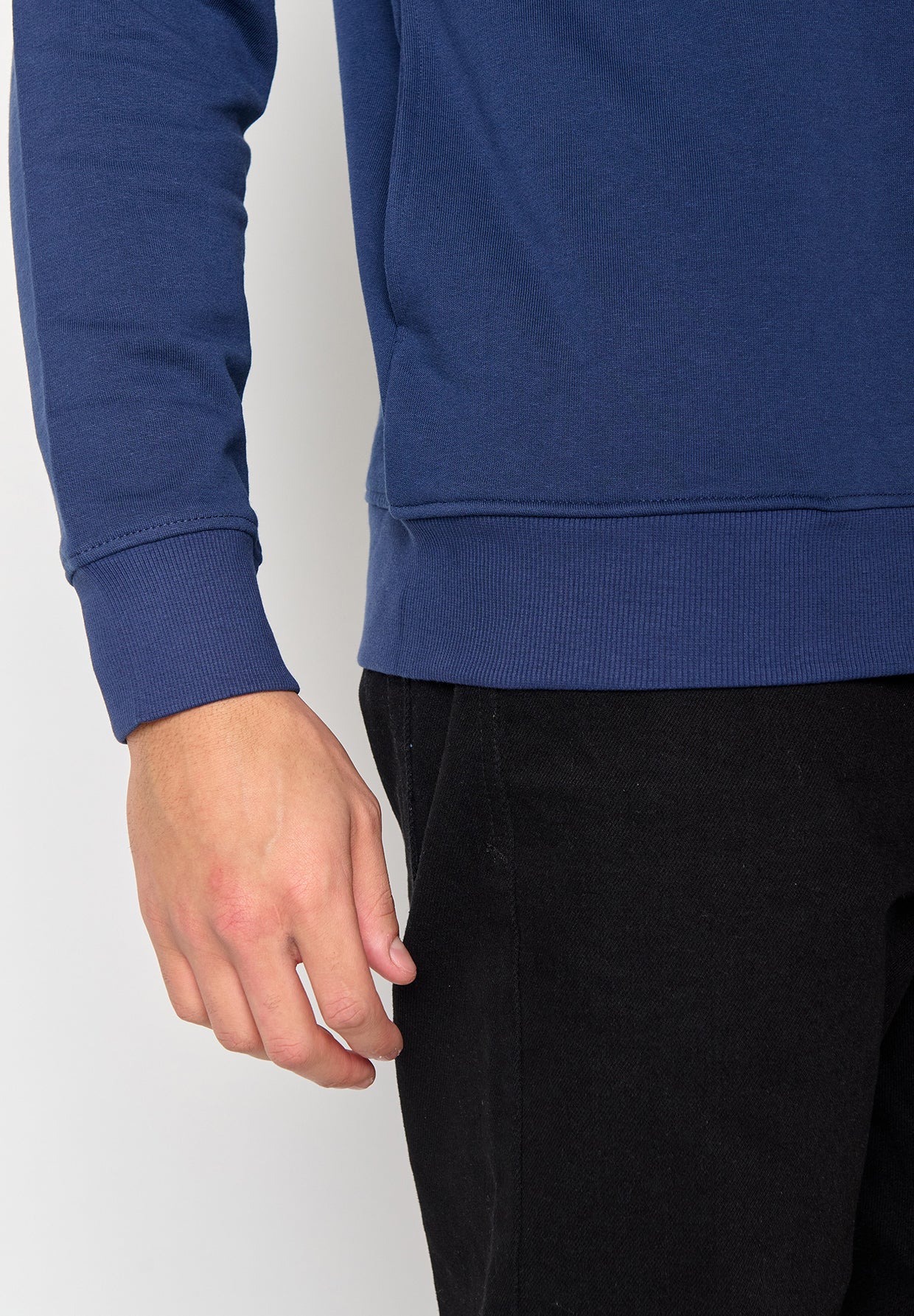 Navy: Kuschliger Hoodie aus Bio-Baumwolle für Herren [15]