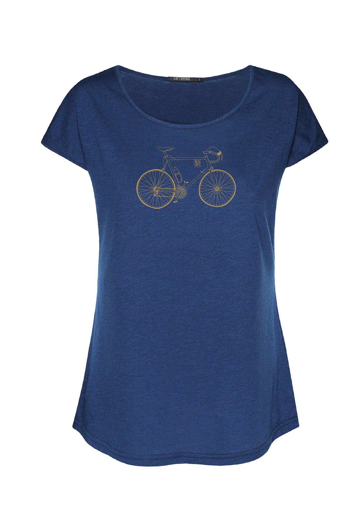 Blau:  Sportliches T-Shirt aus Bio-Baumwolle für Damen [16003]