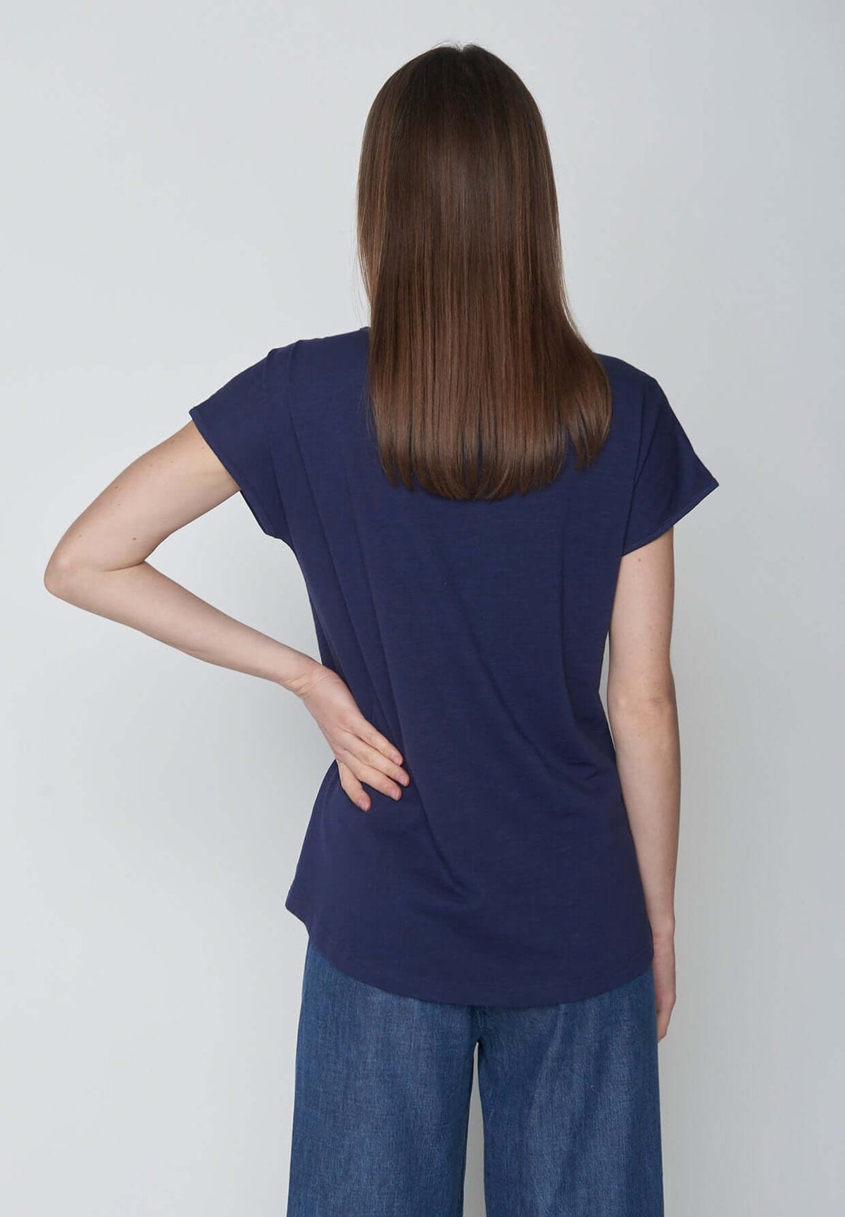 Blau:  Sportliches T-Shirt aus Bio-Baumwolle für Damen [16063]