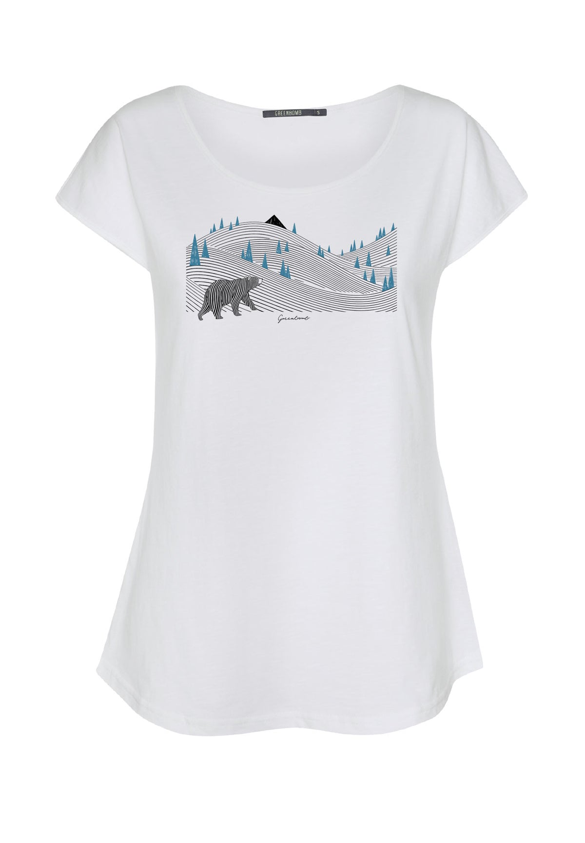 White: Sportliches T-Shirt aus Bio-Baumwolle für Damen [16203]