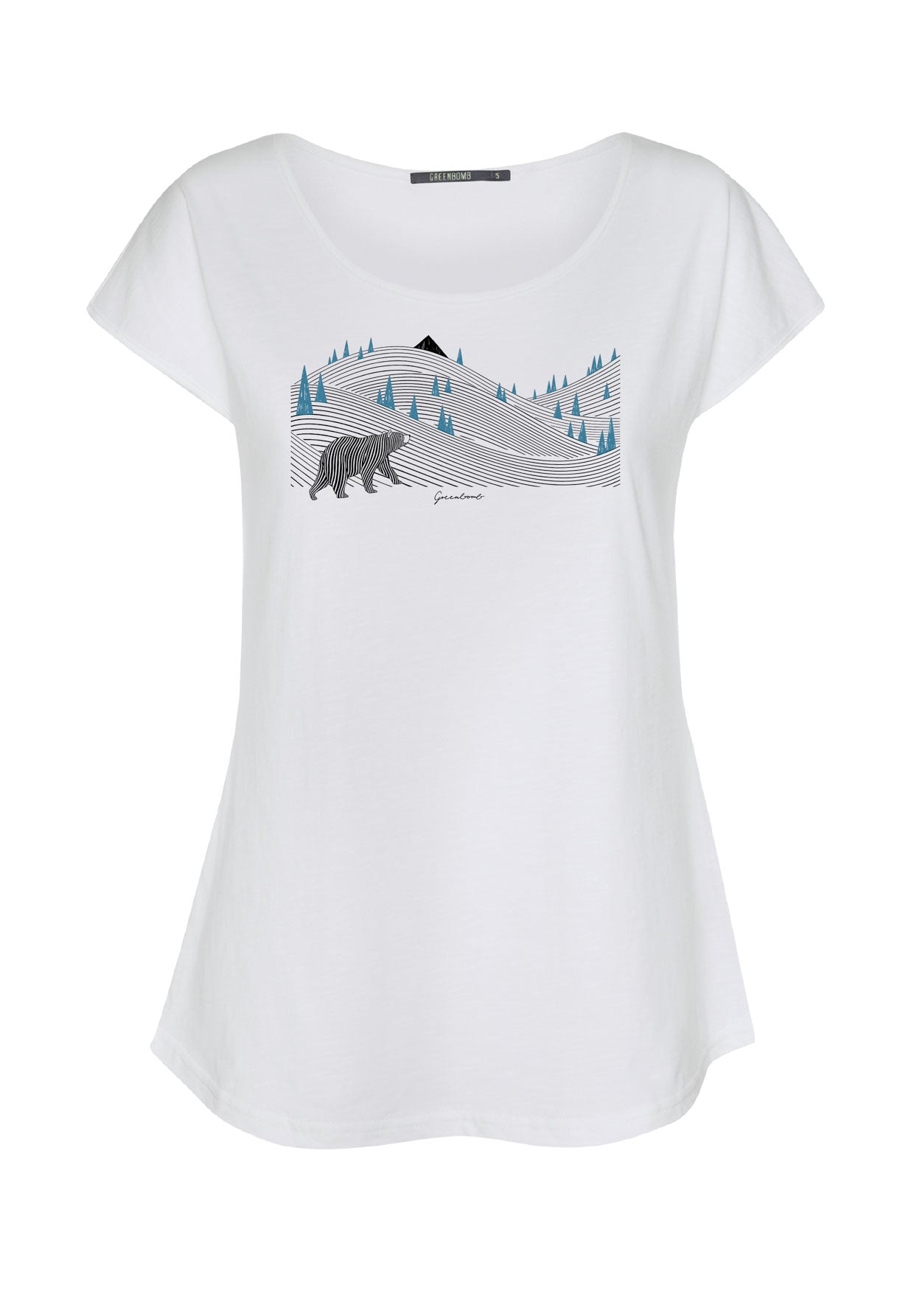 White: Sportliches T-Shirt aus Bio-Baumwolle für Damen [16203]