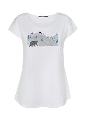 White: Sportliches T-Shirt aus Bio-Baumwolle für Damen [16203]