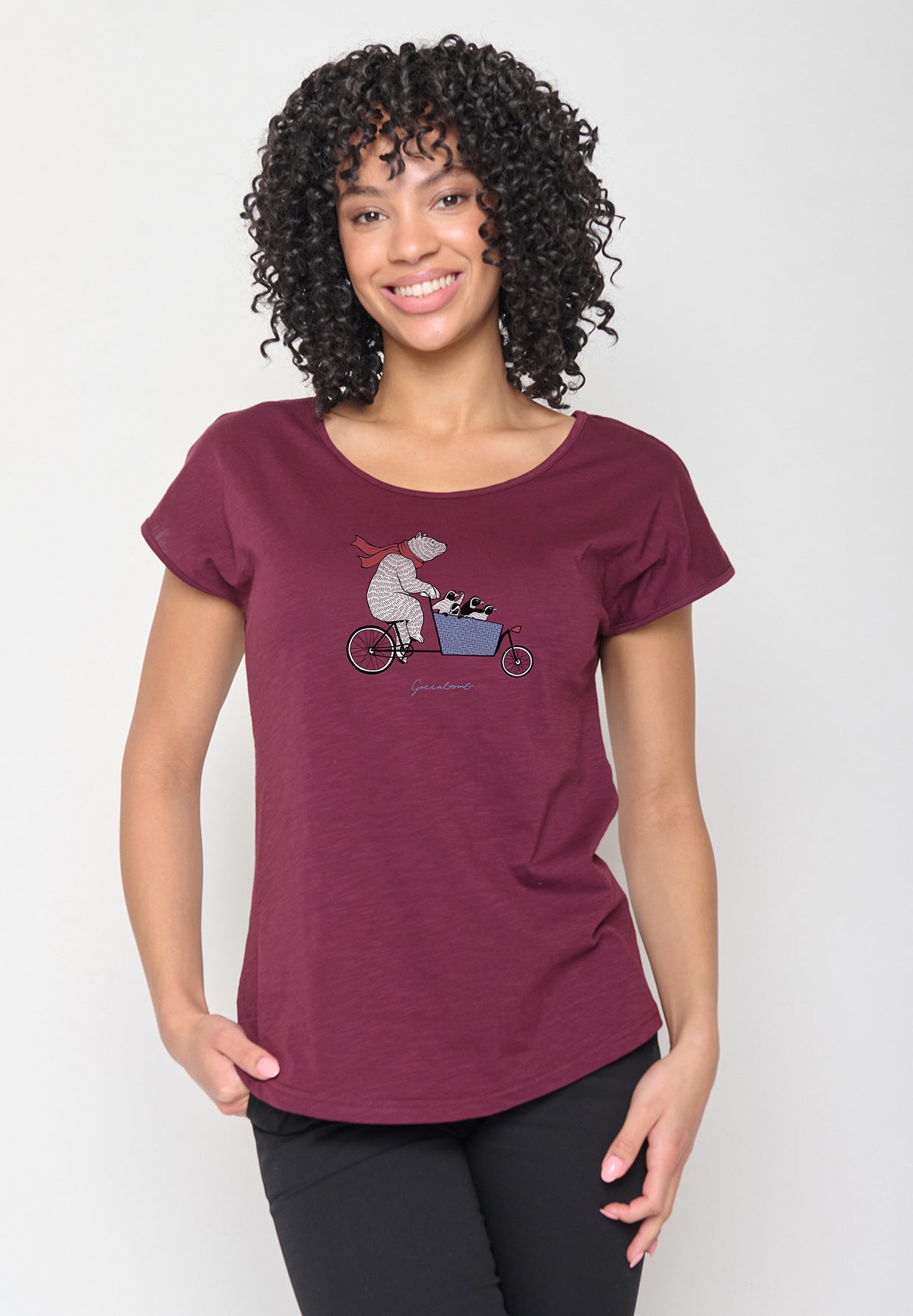 Rot:  Sportliches T-Shirt aus Bio-Baumwolle für Damen [16230]