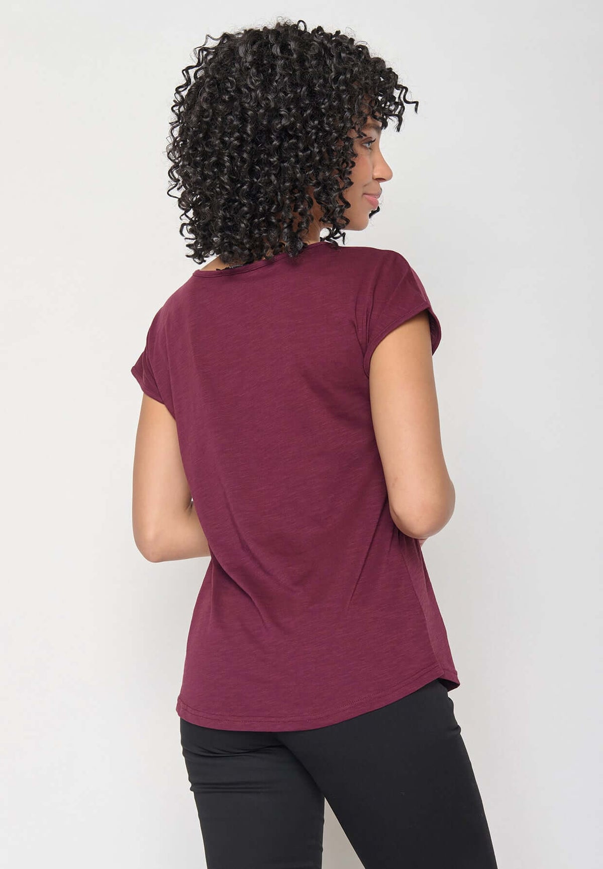 Rot:  Sportliches T-Shirt aus Bio-Baumwolle für Damen [16231]