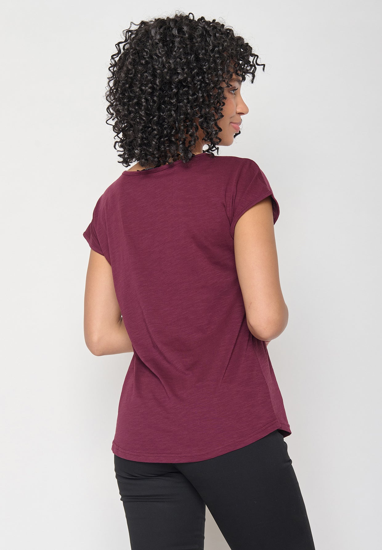 Rot:  Sportliches T-Shirt aus Bio-Baumwolle für Damen [16231]