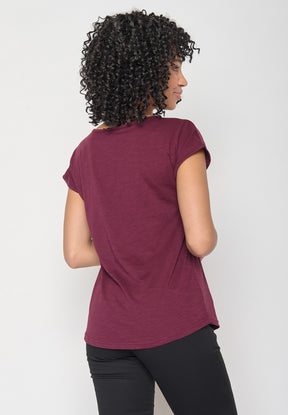 Rot:  Sportliches T-Shirt aus Bio-Baumwolle für Damen [16231]