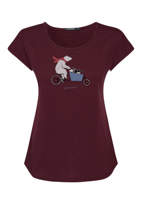 Rot:  Sportliches T-Shirt aus Bio-Baumwolle für Damen [16233]