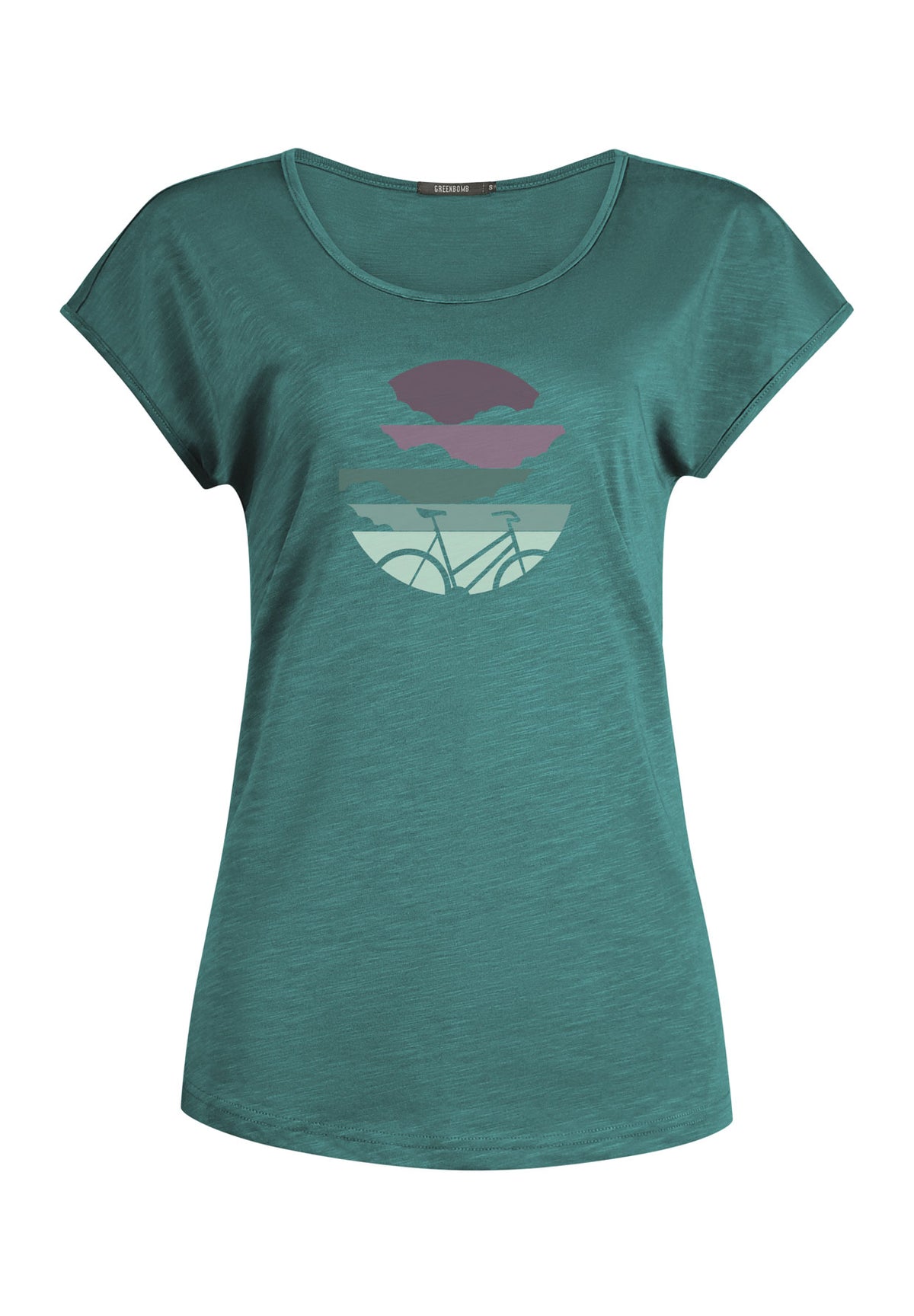 Jungle Green: Lässiges T-Shirt aus Bio-Baumwolle für Damen [16246]