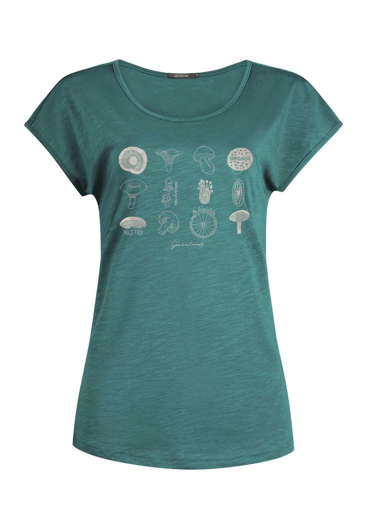 Jungle Green: Lässiges T-Shirt aus Bio-Baumwolle für Damen [16254]