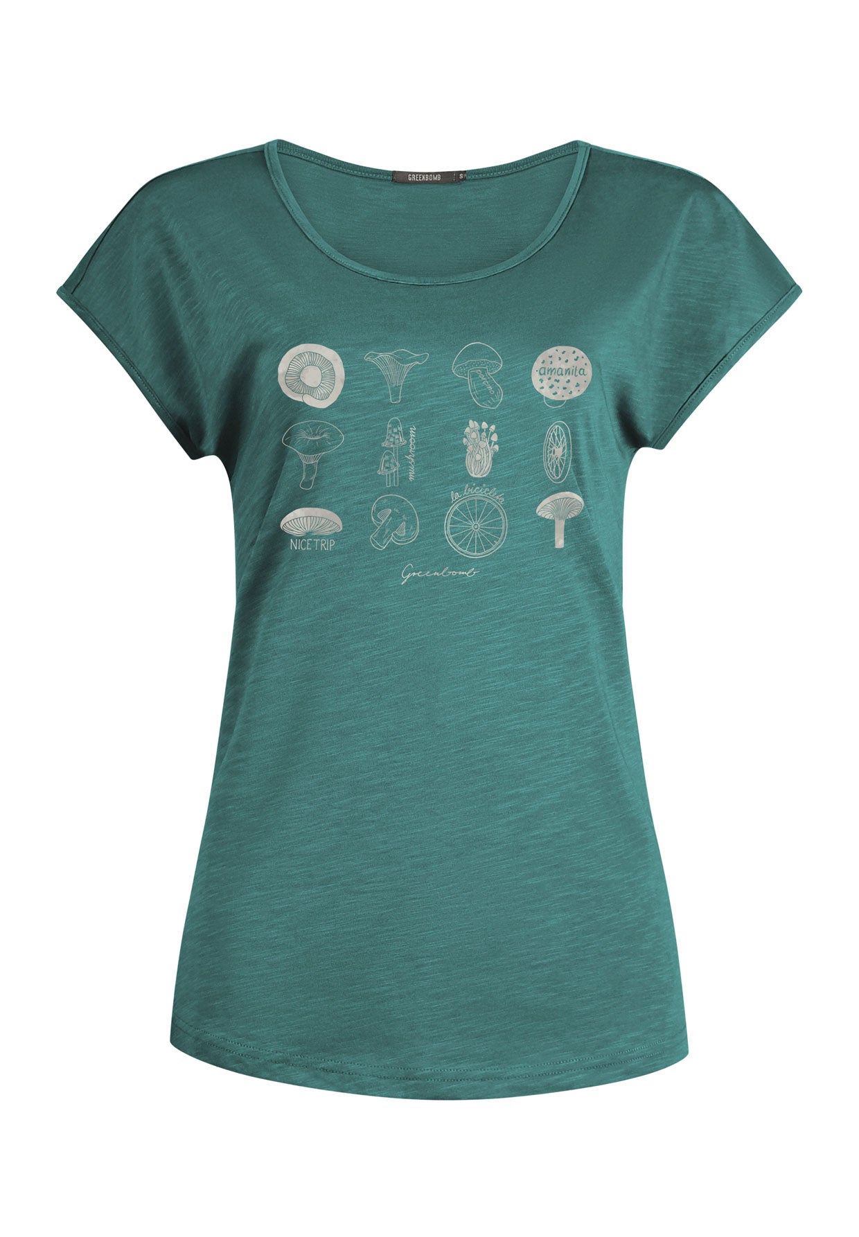 Jungle Green: Lässiges T-Shirt aus Bio-Baumwolle für Damen [16254]