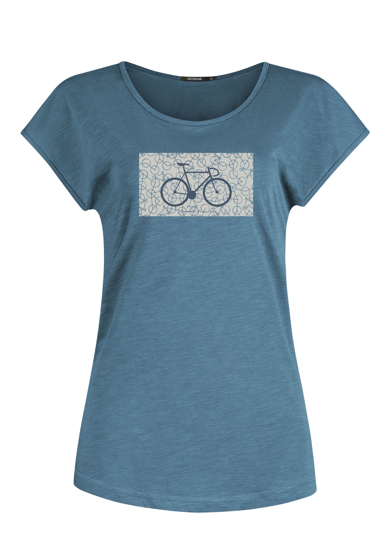 Blau:  Sportliches T-Shirt aus Bio-Baumwolle für Damen [16264]
