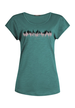 Jungle Green: Lässiges T-Shirt aus Bio-Baumwolle für Damen [16276]