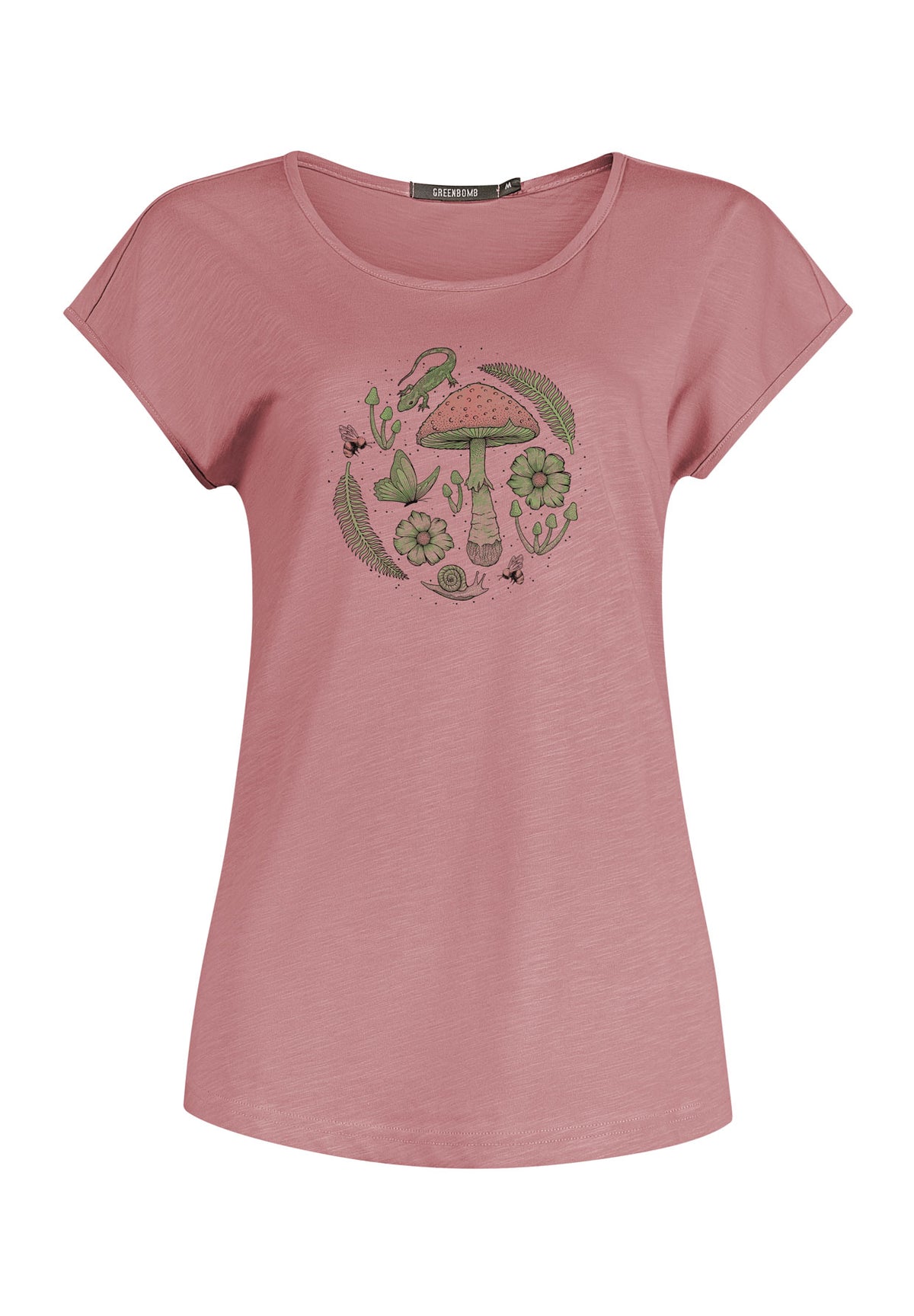 Old Rose: Lässiges T-Shirt aus Bio-Baumwolle für Damen [16281]