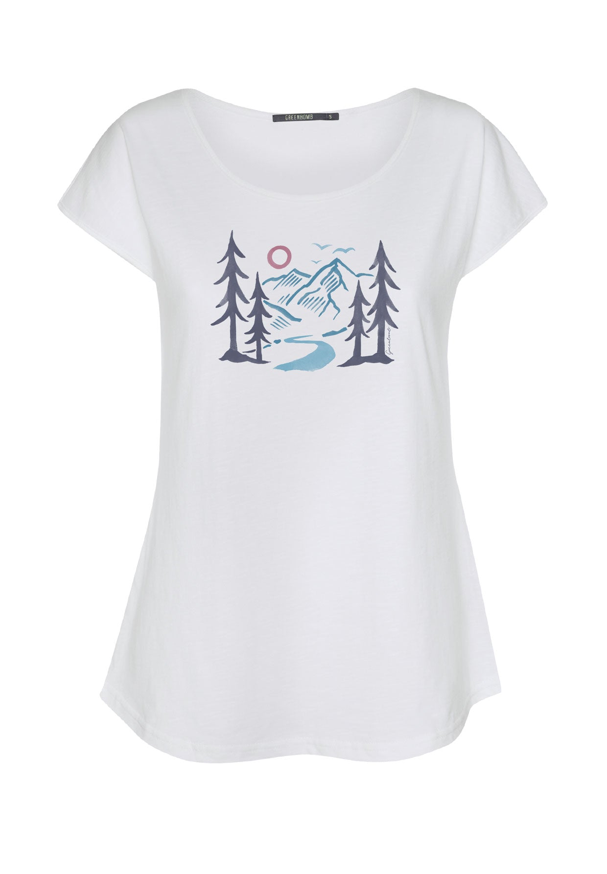 Weiß:  Sportliches T-Shirt aus Bio-Baumwolle für Damen [16298]