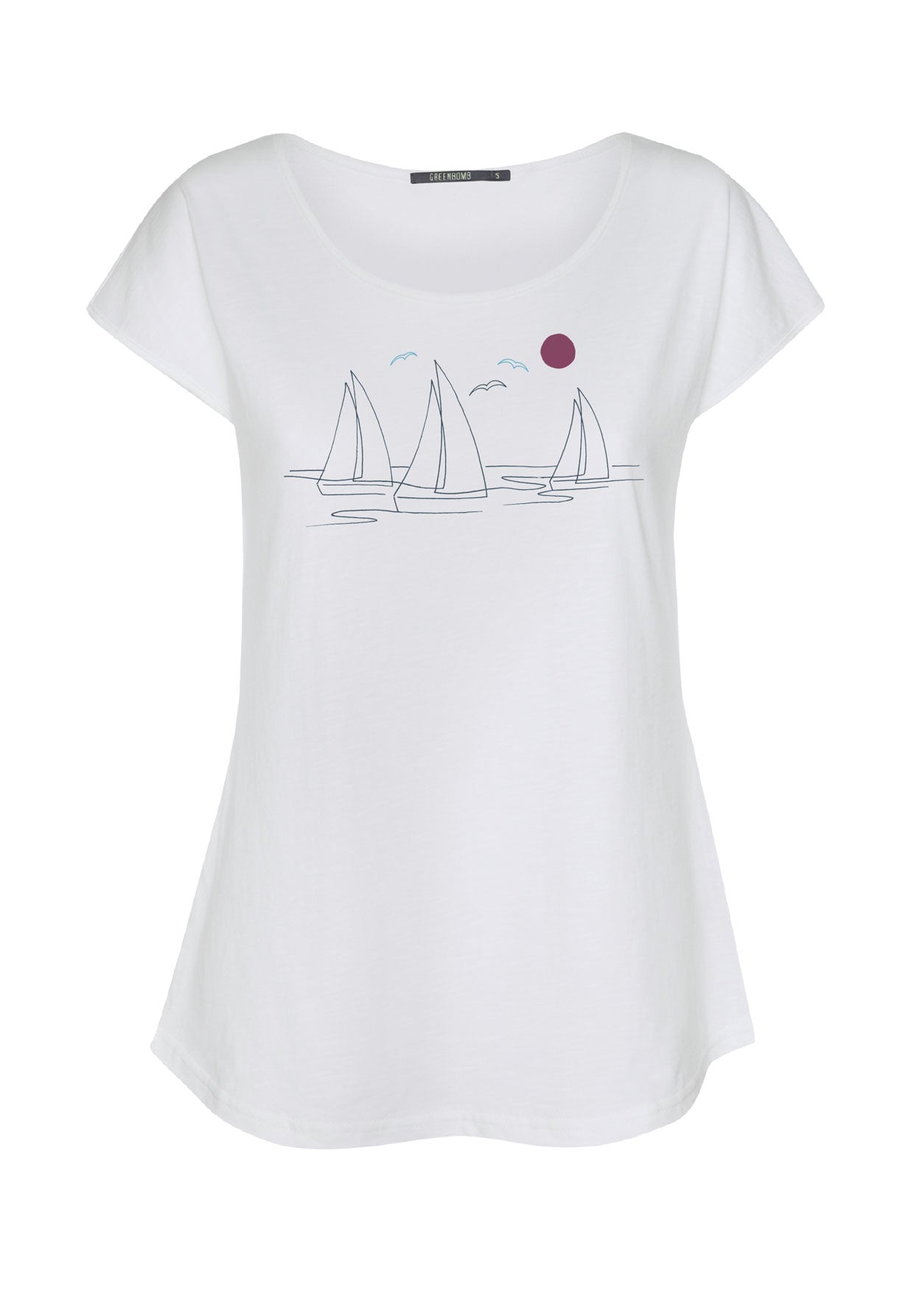 White: Lässiges T-Shirt aus Bio-Baumwolle für Damen [16312]